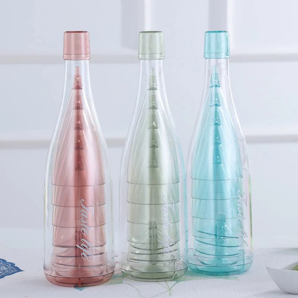 SipMate | Draagbare reis wijnglas- en wijnflessenset - compacte, lekvrije reisaccessoires