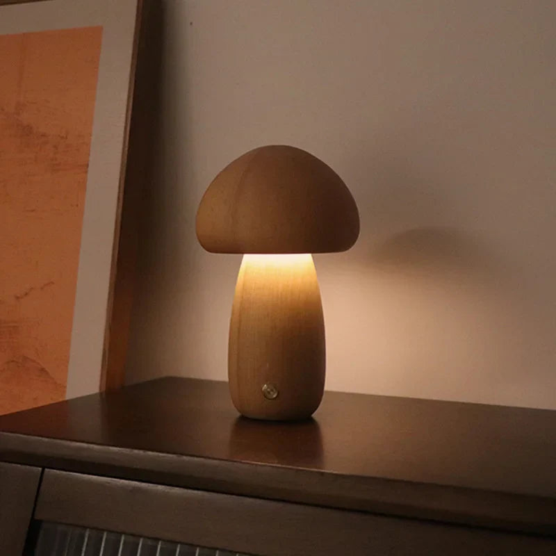 MushLume | Mystieke houten paddestoel lamp