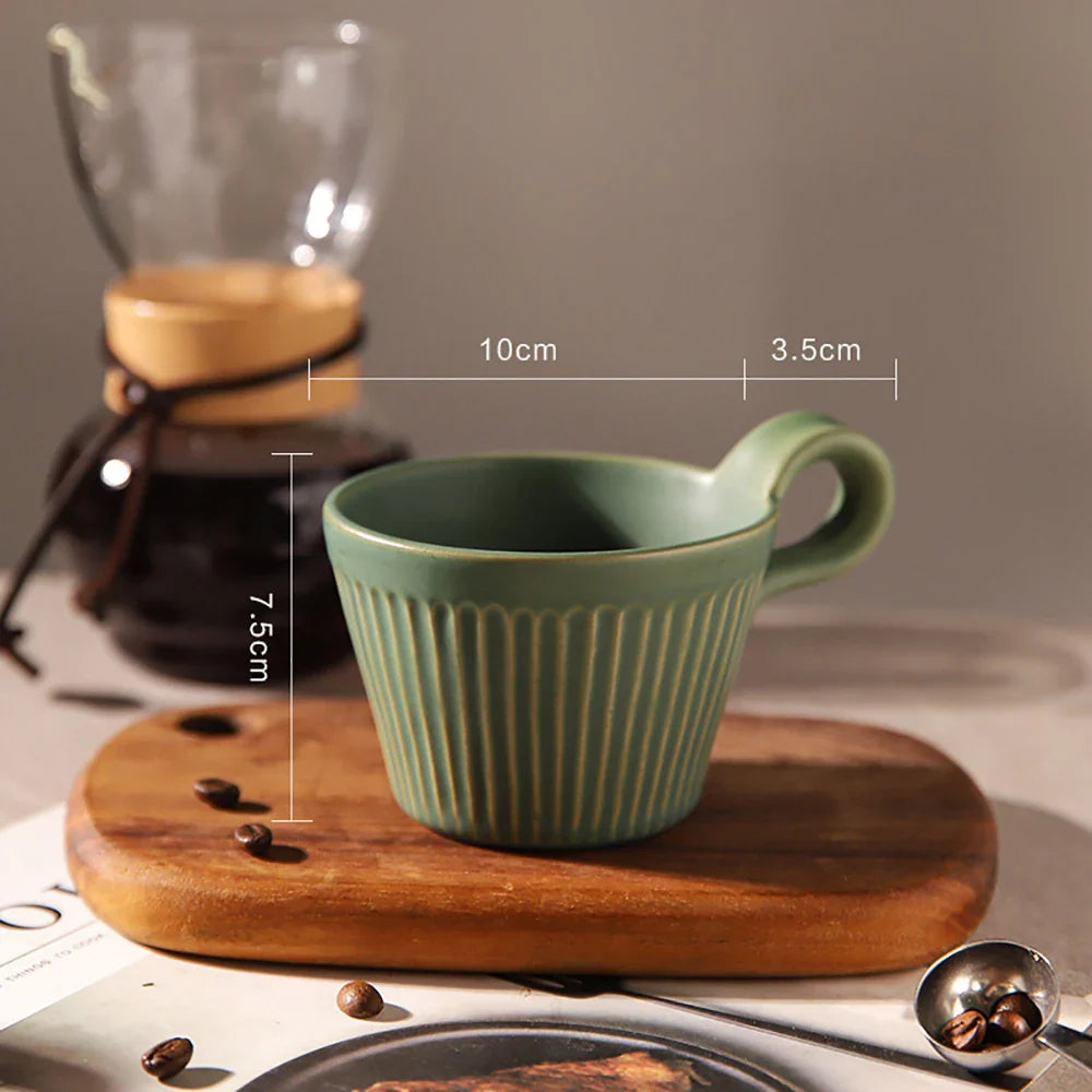 ElixirCup | Handgemaakte keramische rituele koffiekop – vintage stijl, rustieke mok voor je ochtendkoffie