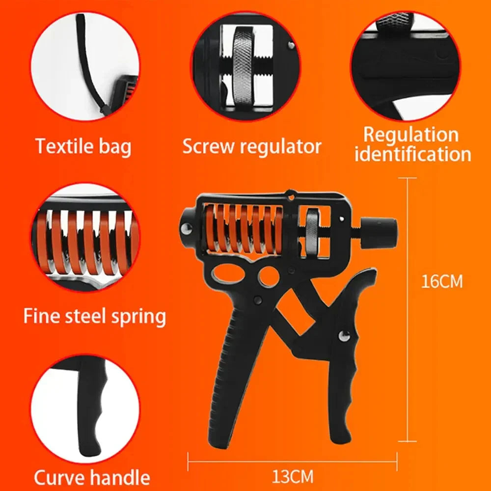 PowerPinch | Verstelbare 5–165 kg Heavy Duty Handgreepversterker & Vinger Expander