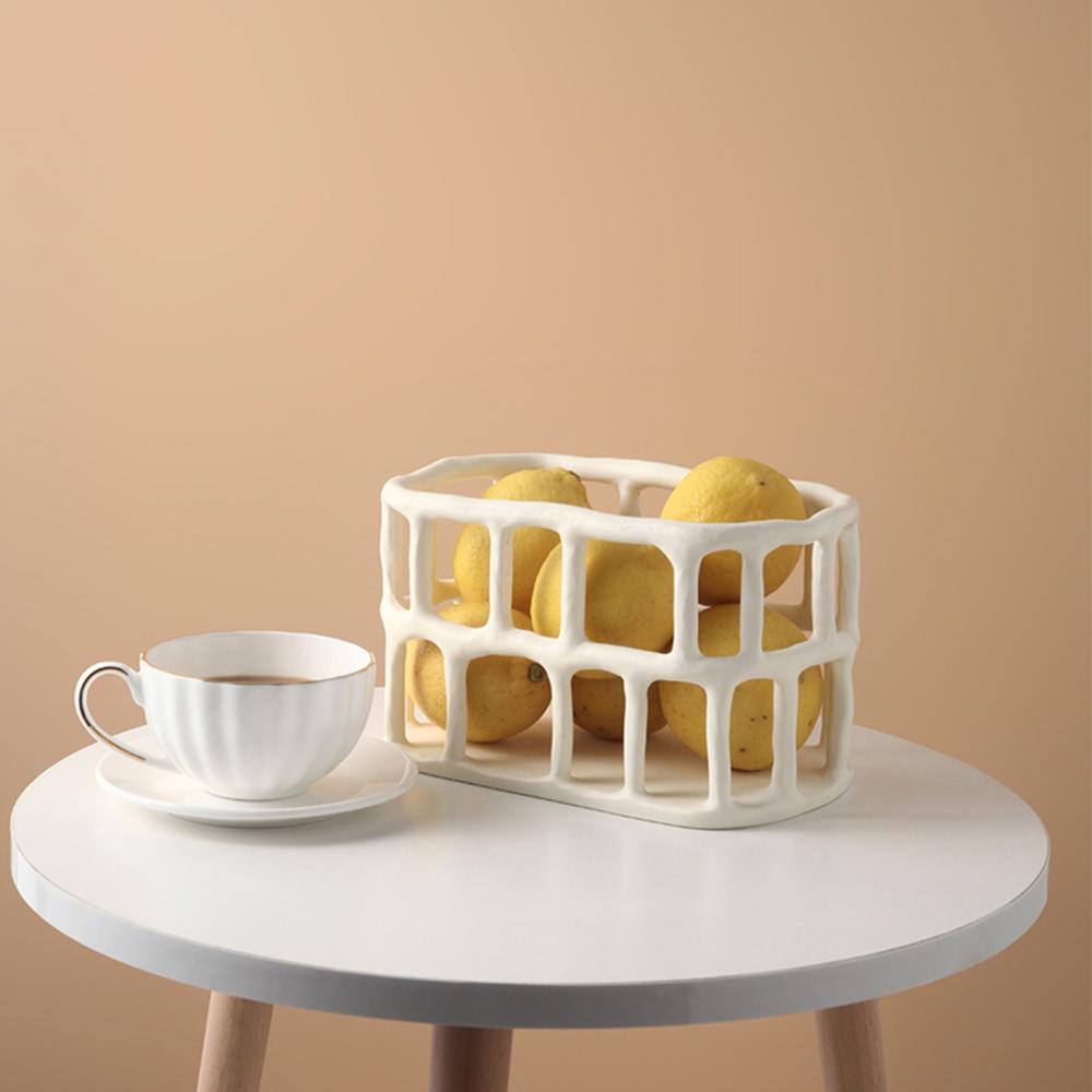 Frukta | Moderne decoratieve fruitschaal, lichtgewicht sculpturale opbergruimte voor op tafel