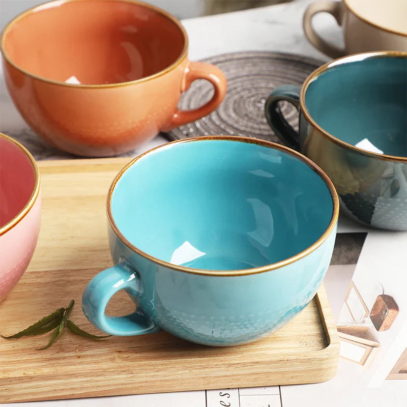 MajestiCup | Elegante keramische mok, hoge capaciteit, kleurrijk ontwerp