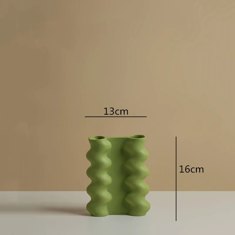 HexaFlora | Geometrische bloemenvaas van keramiek