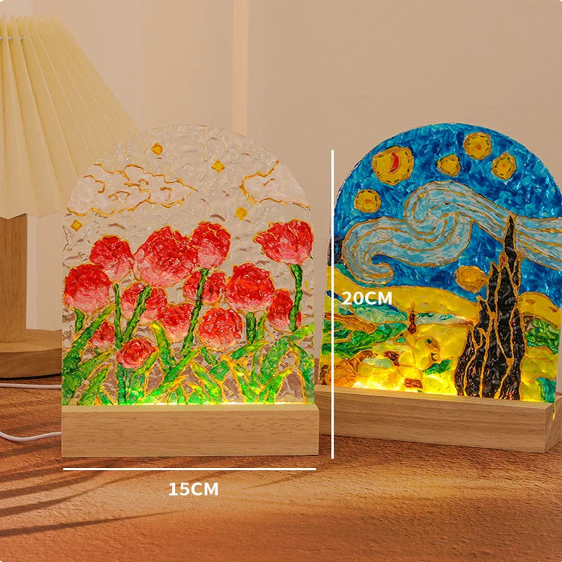 PaintLume | DIY acrylglas Schilderen Nacht Licht Set - Creatieve Kunst Ambacht met LED-licht