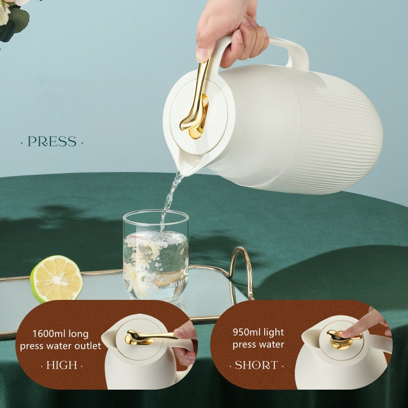 ThermoMax | Grote Minimalistische Geïsoleerde Thermosfles - Roestvrij Staal, Warmtebehoudende Fles