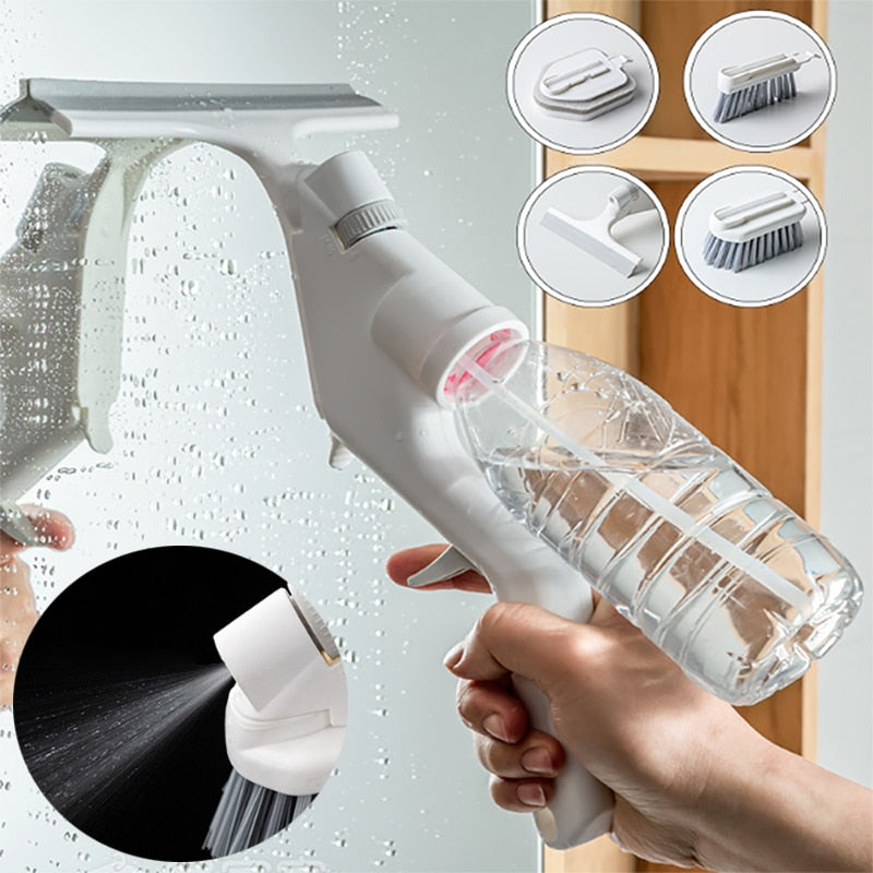 TotalClean | 4-in-1 multifunctionele schoonmaakborstel - zuigmond, spons, spleetmondstuk