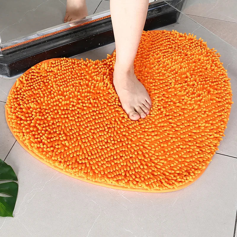 AbsorbHeart | Hartvormige absorberende badmat van microvezel, antislip