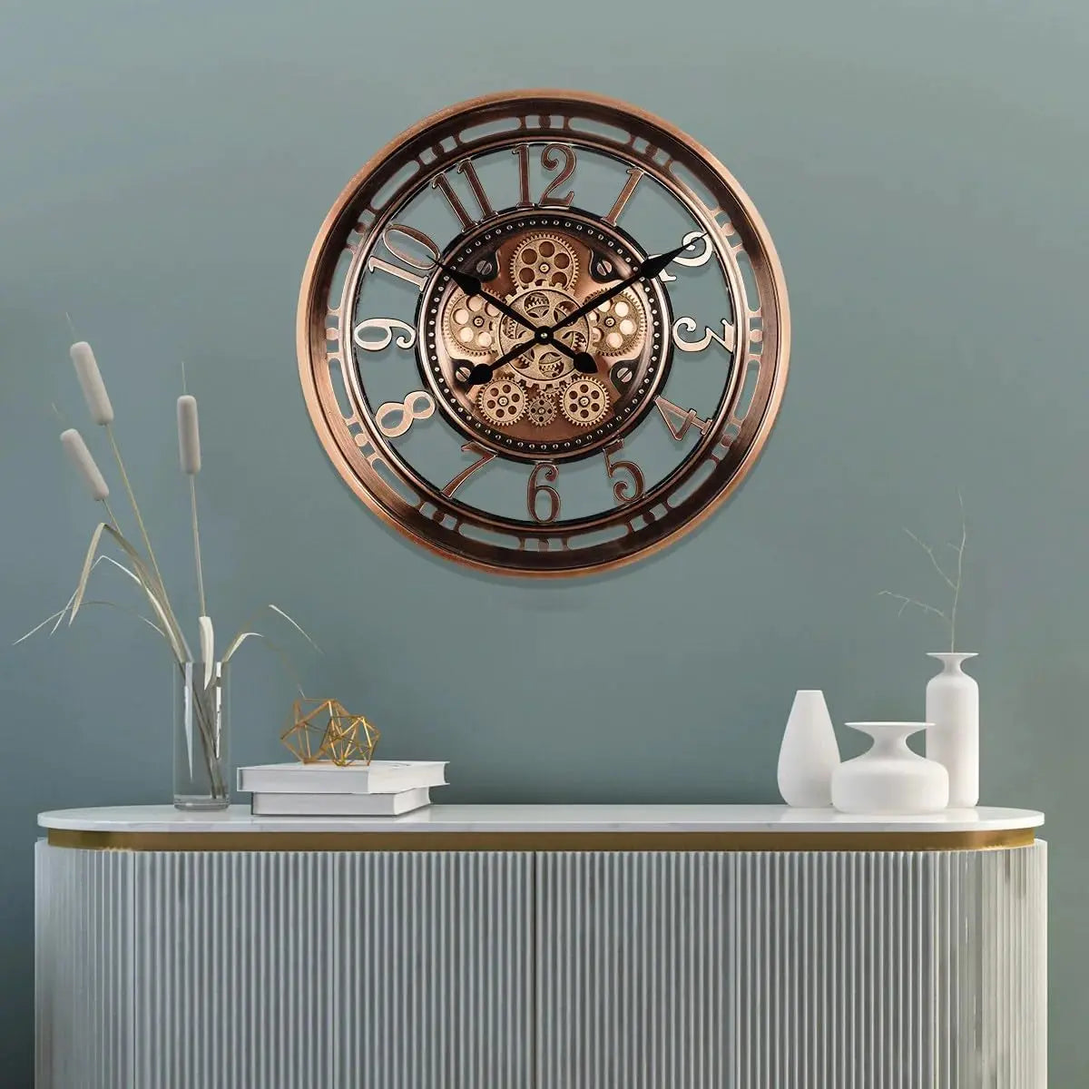 RegalTick | Vintage koperen wandklok - Elegant antiek ontwerp