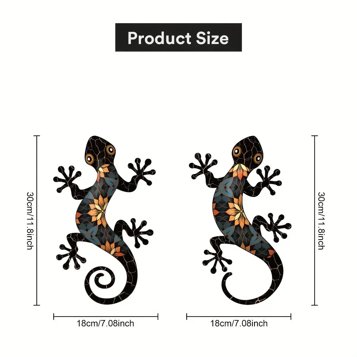 GeckoArt | Mozaïek Gecko Wanddecoratie – Metalen Tuin- & Binnenwandkunst