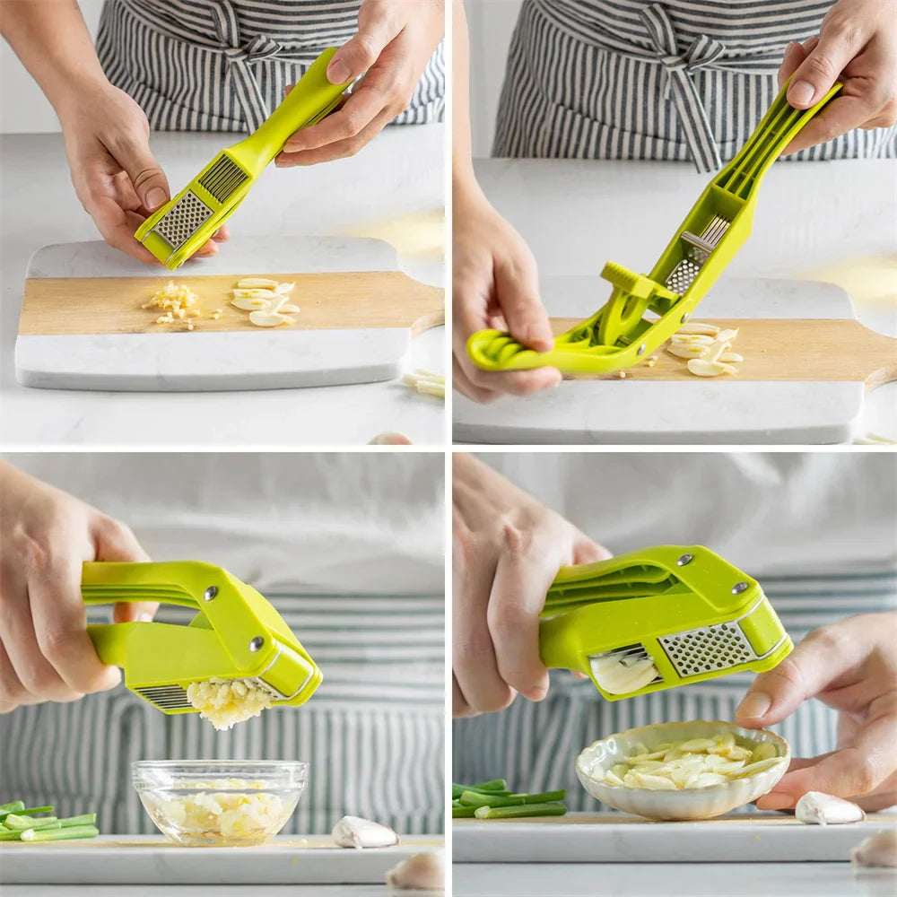 SmashSlice | 2-in-1 Knoflookpers & Snijder - Multifunctionele keukengadget om gemakkelijk knoflook te persen en te snijden