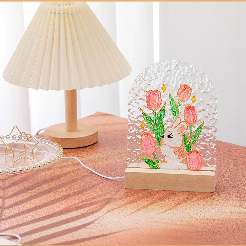 PaintLume | DIY acrylglas Schilderen Nacht Licht Set - Creatieve Kunst Ambacht met LED-licht