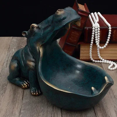 Stashopotamus | Nijlpaard Opbergfiguur - Decoratieve Nijlpaard Organiser voor Sleutels, Munten & Snuisterijen
