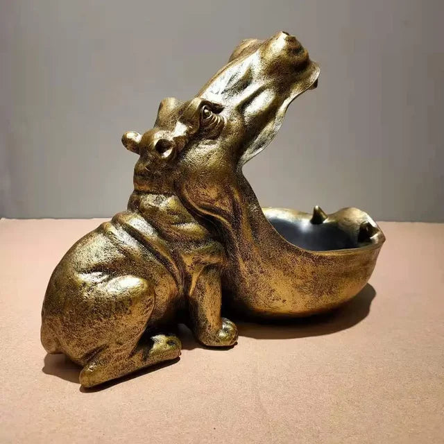 Stashopotamus | Nijlpaard Opbergfiguur - Decoratieve Nijlpaard Organiser voor Sleutels, Munten & Snuisterijen