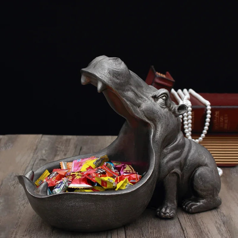 Stashopotamus | Nijlpaard Opbergfiguur - Decoratieve Nijlpaard Organiser voor Sleutels, Munten & Snuisterijen