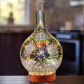 AromaBurst | 3D Glass Vase Aroma Diffuser with LED Color Changing Lights – Essential Oil Diffuser