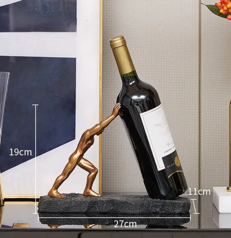 VinoBase | Creatieve Premium Wijnfleshouder - Elegant Metalen Rek - Luxe woondecoratie