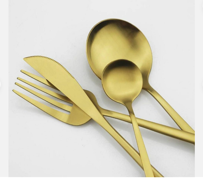 Finix | Minimalistische bestekset van roestvrij staal - Modern bestek voor de eetkamer, elegant tafelgerei