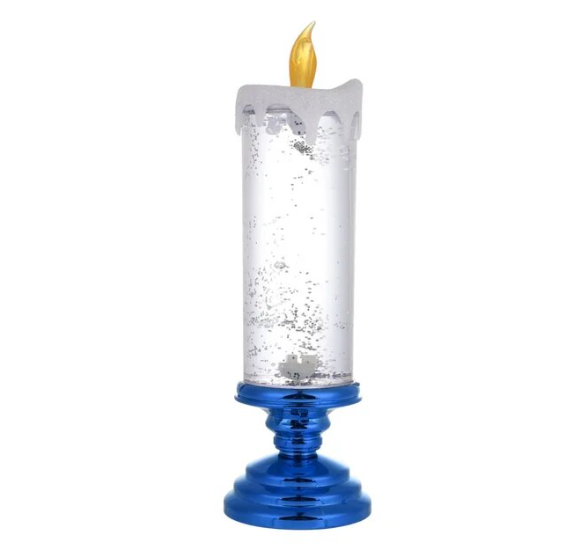 FlickerFrost | Decoratieve glitterkaarslamp – Sprankelende LED-woondecoratie, accent voor feestdagen en feestjes