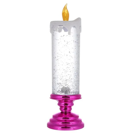 FlickerFrost | Decoratieve glitterkaarslamp – Sprankelende LED-woondecoratie, accent voor feestdagen en feestjes