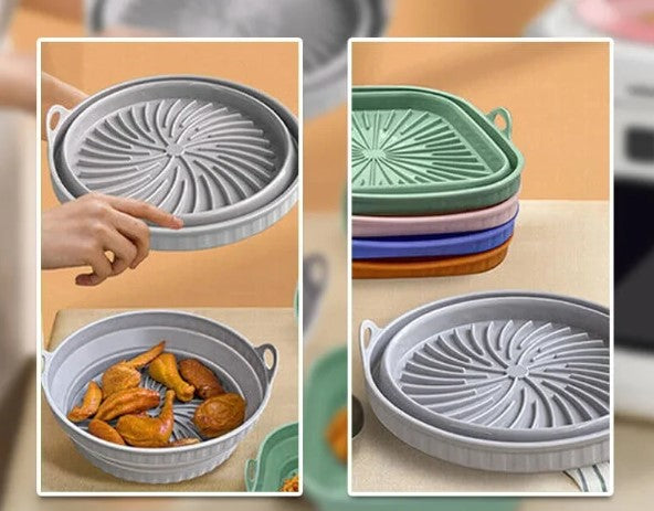 FryForm | Flexibele siliconenpan voor heteluchtfriteuses – herbruikbaar, antiaanbaklaag en hittebestendig