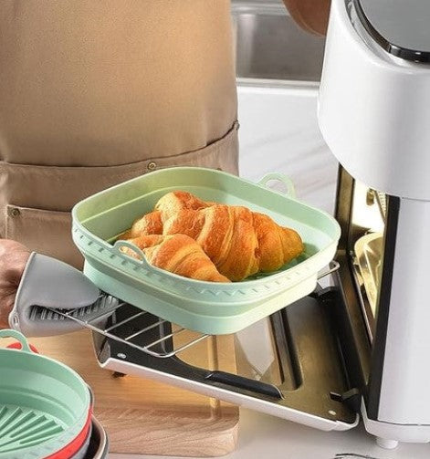 FryForm | Flexibele siliconenpan voor heteluchtfriteuses – herbruikbaar, antiaanbaklaag en hittebestendig