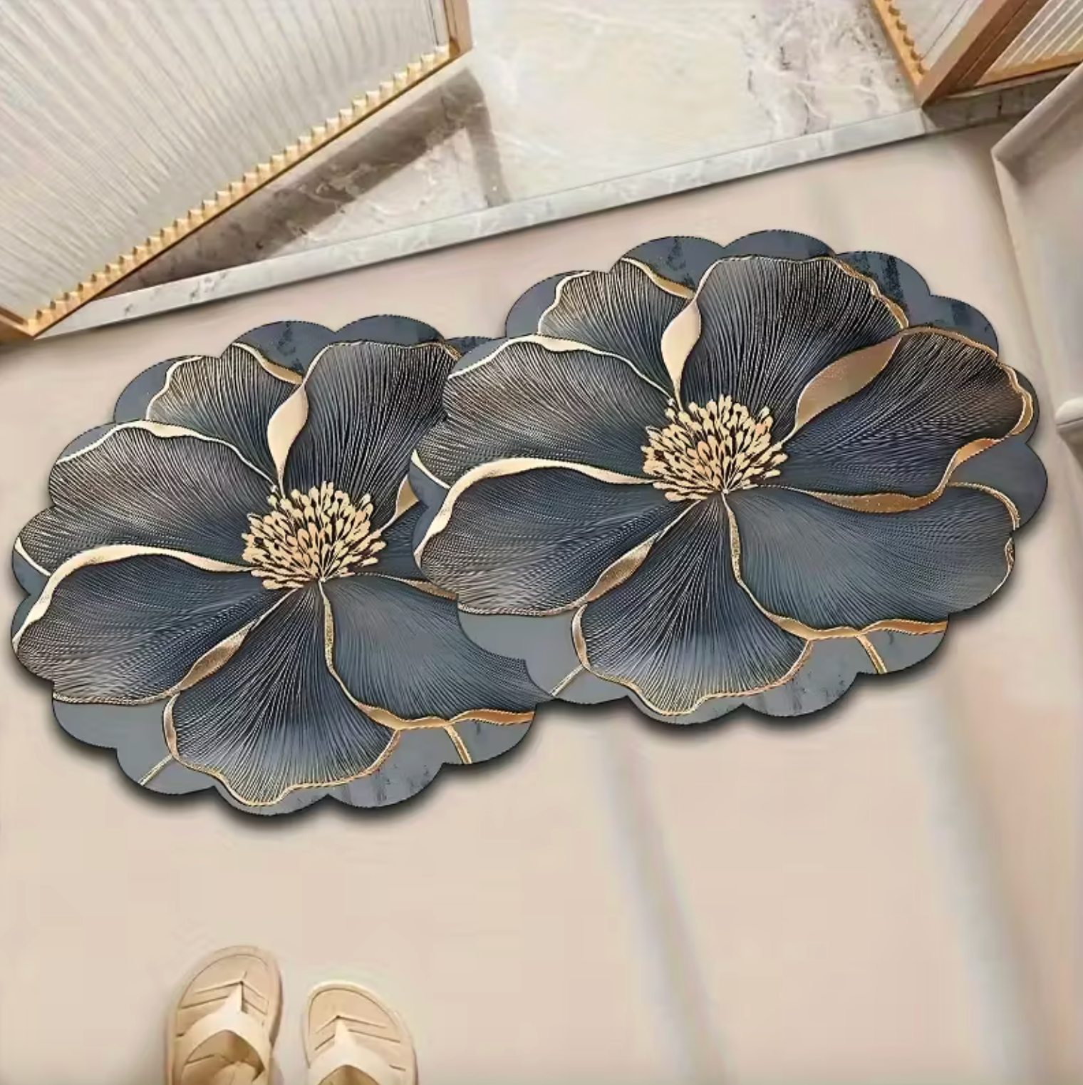 BloomStep | Bloemvormige Antislip Vloermat – Zachte Decoratieve Bloementapijt