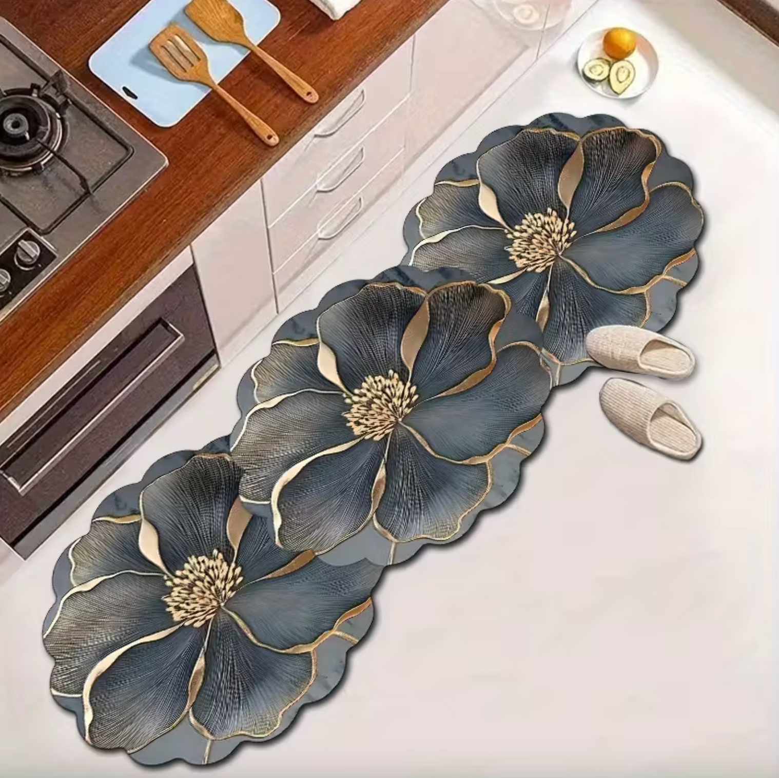 BloomStep | Bloemvormige Antislip Vloermat – Zachte Decoratieve Bloementapijt