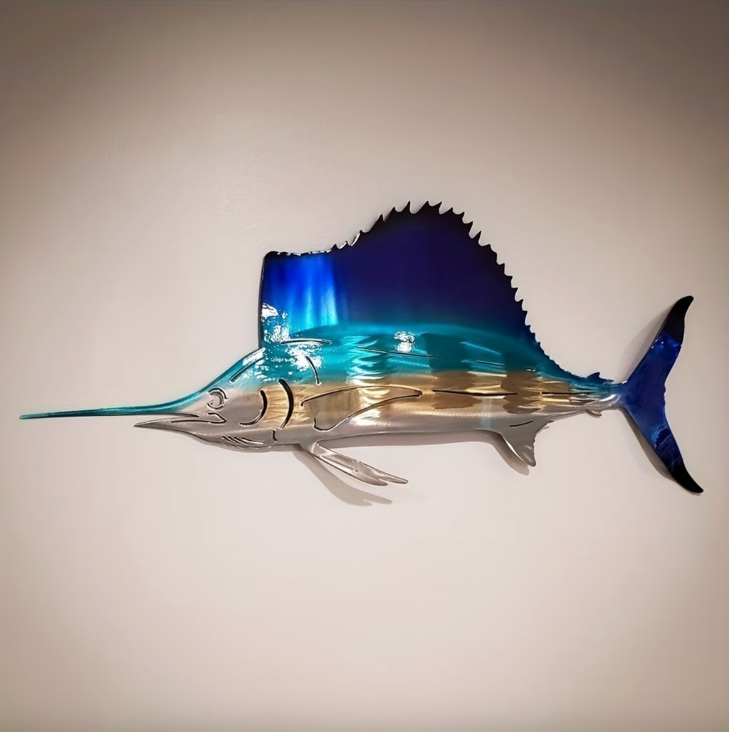 SeaForge | Nautische Metalen Wanddecoratie – Oceaan-Thema Maritieme Kunst