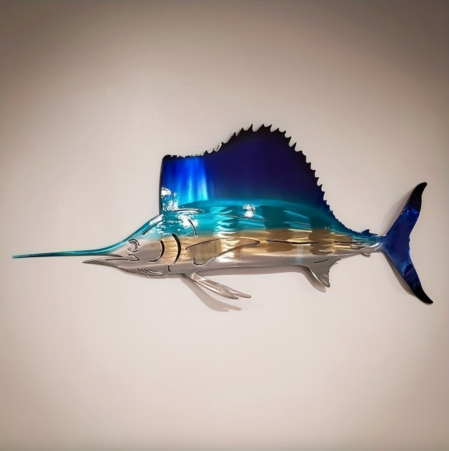 SeaForge | Nautische Metalen Wanddecoratie – Oceaan-Thema Maritieme Kunst