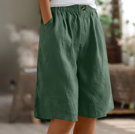 Eulalie | Casual zomershorts voor dames – Ruime shorts met hoge taille