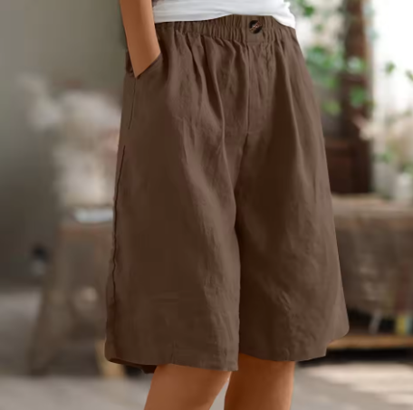 Eulalie | Casual zomershorts voor dames – Ruime shorts met hoge taille