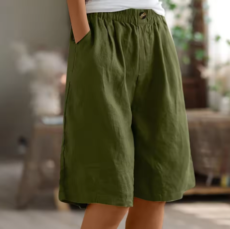 Eulalie | Casual zomershorts voor dames – Ruime shorts met hoge taille