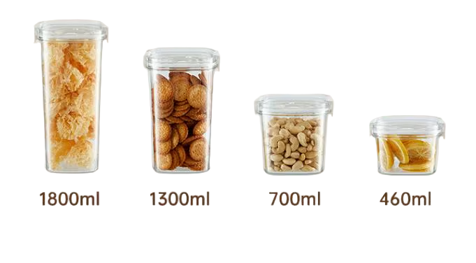 VacuBox | Vacuümopslagcontainer – Luchtdichte, stapelbare keukencontainer, vochtbestendige voedselopslag