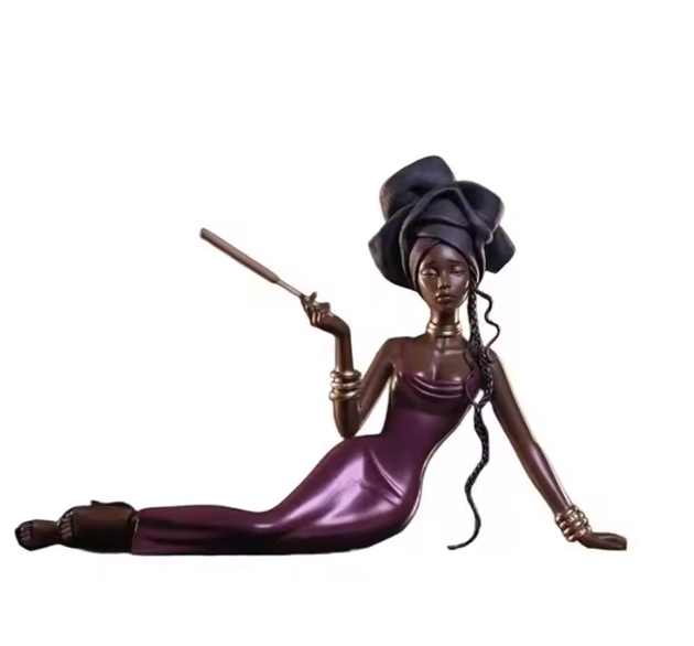 MistyElegance | Elegant vrouw wierookhouder – decoratief hars Art Deco beeldje met houder voor wierookstokjes