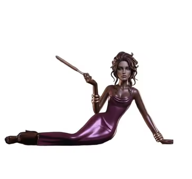 MistyElegance | Elegant vrouw wierookhouder – decoratief hars Art Deco beeldje met houder voor wierookstokjes