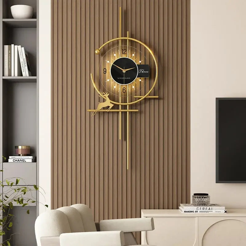 GlimmerClock | Artistiek elegante klok met gouden touch