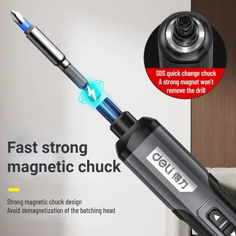 TorquePro | Mini Draadloze Elektrische Schroevendraaier & Boor Set, Oplaadbaar, Multi-Bit Gereedschap voor Thuis & Doe-Het-Zelf Projecten