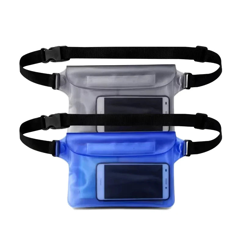 SplashSafe | Waterdicht heuptasje - Drievoudig afsluitbaar, transparant droogtasje voor smartphone