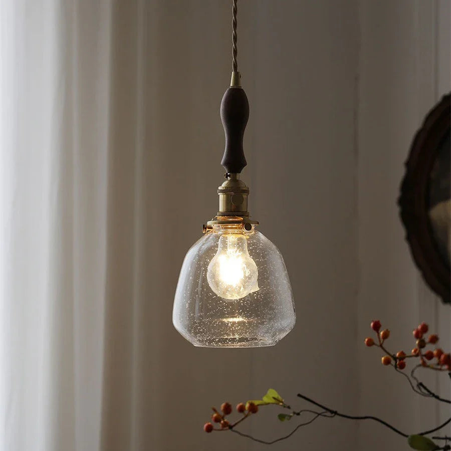 NostalgiaLuxe | Vintage elegante glazen hanglamp