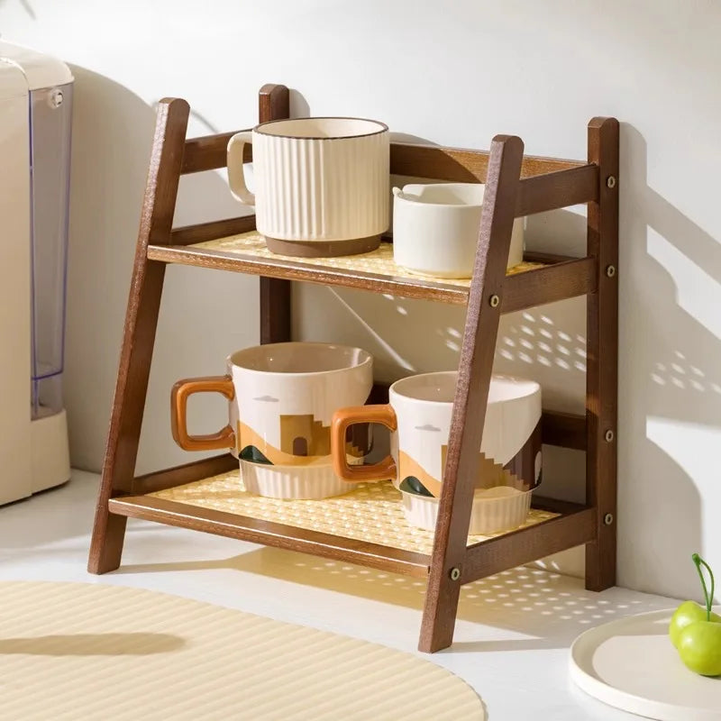 PureTier | Bamboe opbergrek – Multifunctioneel opbergrek voor in de keuken en op het bureau