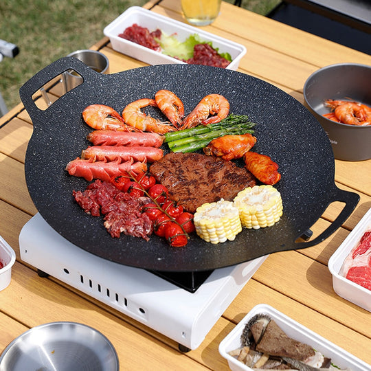GrillaRock | Grillpan met antiaanbaklaag - geschikt voor inductie, rookvrij grillen