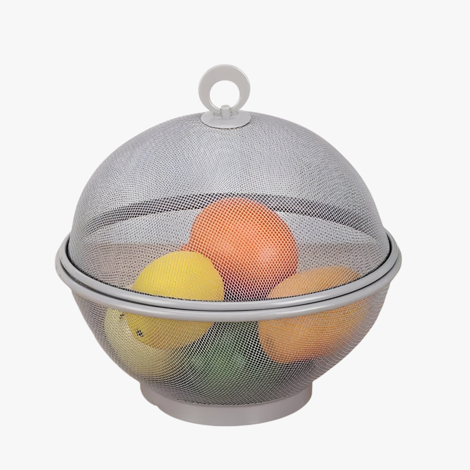 Fruvella | Fruitkom – roestvrij staal, groot, met deksel, houdt fruit vers en veilig