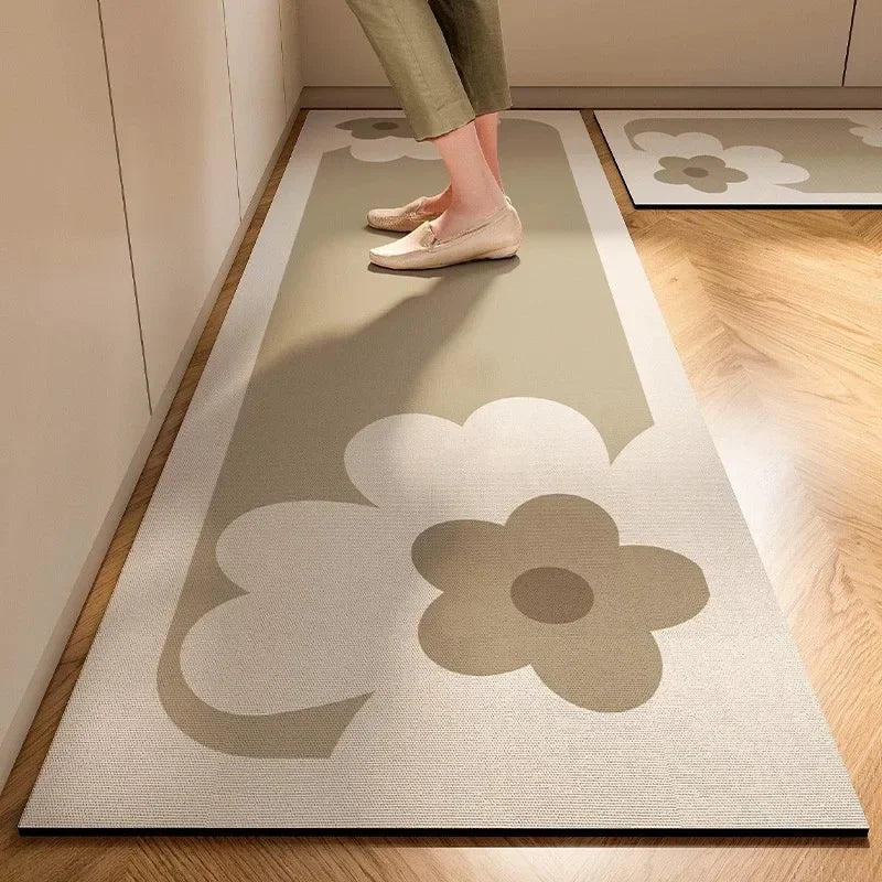 GripLuxe | Esthetische antislipkeukenmat - Absorberende, hoogwaardige vloermat in Japanse stijl