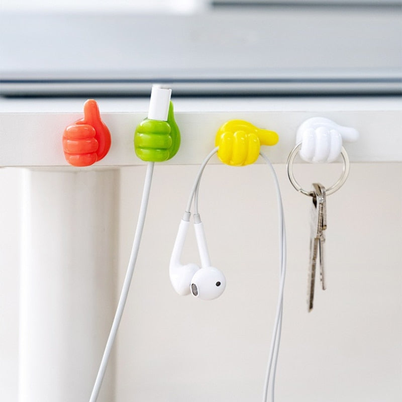 Thumbix | Mini Duimhaken - 20 stuks creatieve wandhaken voor kabels en kleine voorwerpen