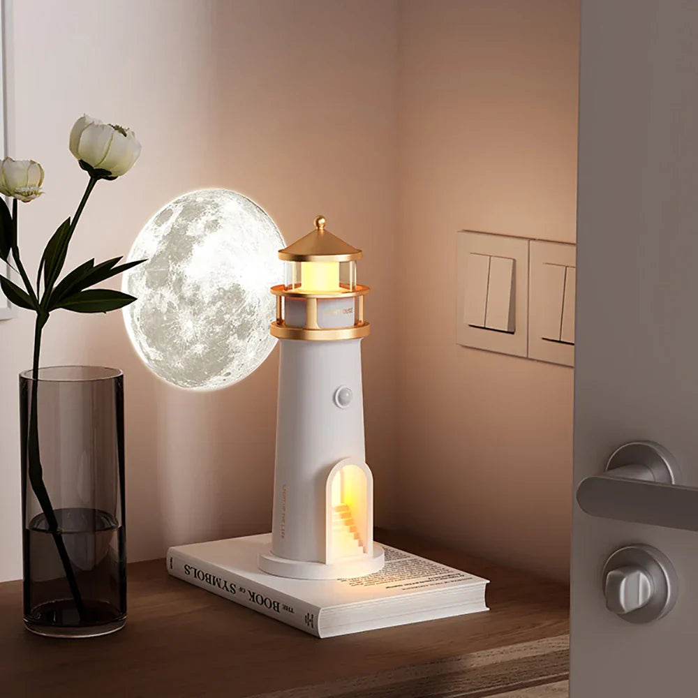 LightTide | Lighthouse Ambient Light met Bluetooth, Muziek, Dimbaar & Projectie Eigenschappen