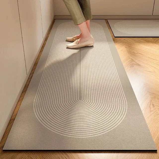 GripLuxe | Esthetische antislipkeukenmat - Absorberende, hoogwaardige vloermat in Japanse stijl