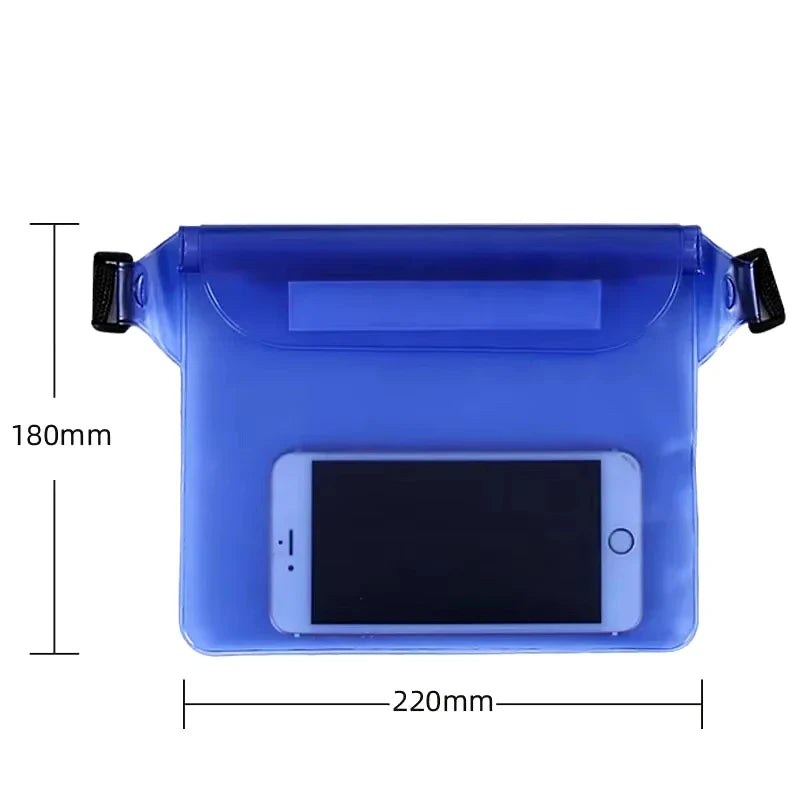 SplashSafe | Waterdicht heuptasje - Drievoudig afsluitbaar, transparant droogtasje voor smartphone