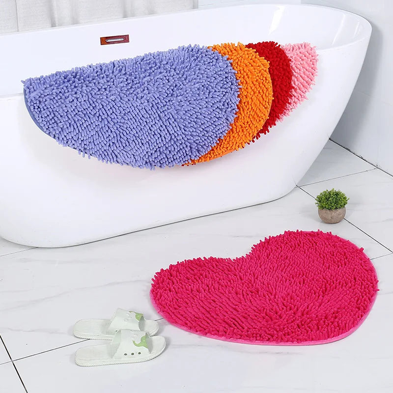 AbsorbHeart | Hartvormige absorberende badmat van microvezel, antislip