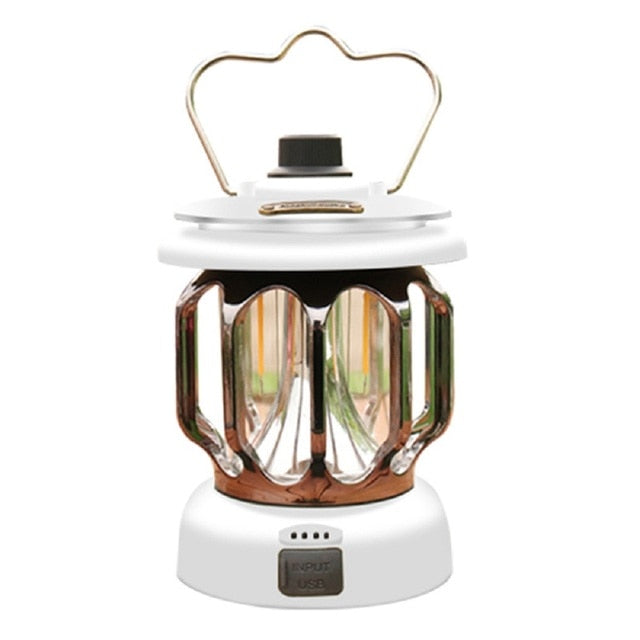 GlowBank | Retro LED Campinglamp Powerbank – Oplaadbare Draagbare Lantaarn