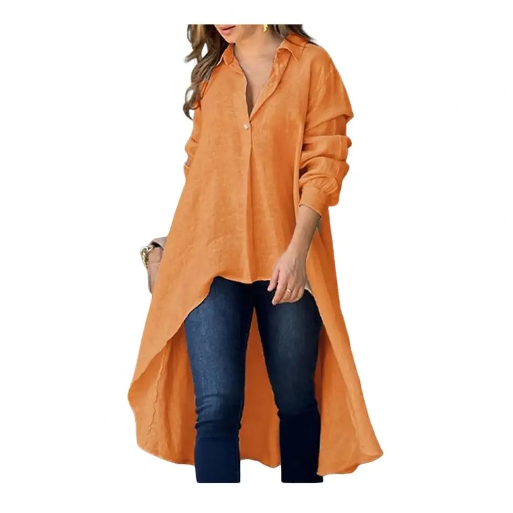 Cerys | Elegante damesblouse met lange mouwen – Casual blouse met kraag en knopen